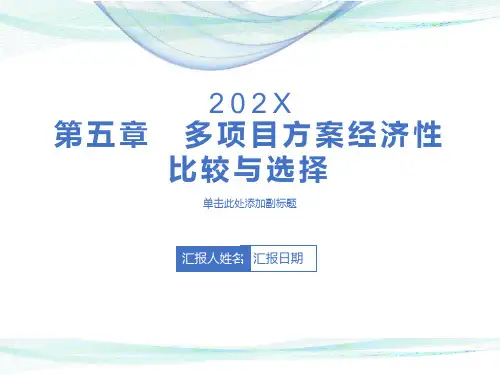 多项目方案经济性比较和选优