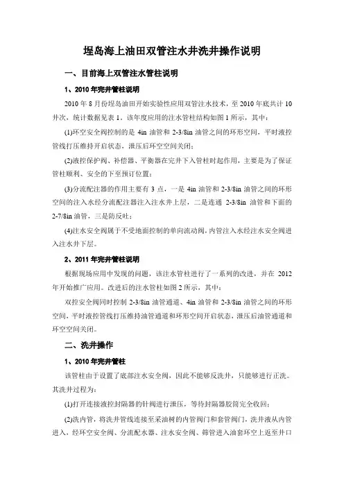 双管注水井洗井操作