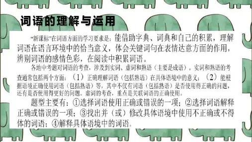 中考语文二轮专题复习：词语理解与运用