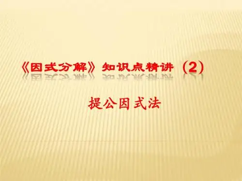 鲁教版八年级上册数学第一章《因式分解》常见题型与考点精讲(2)课件(共19张PPT)