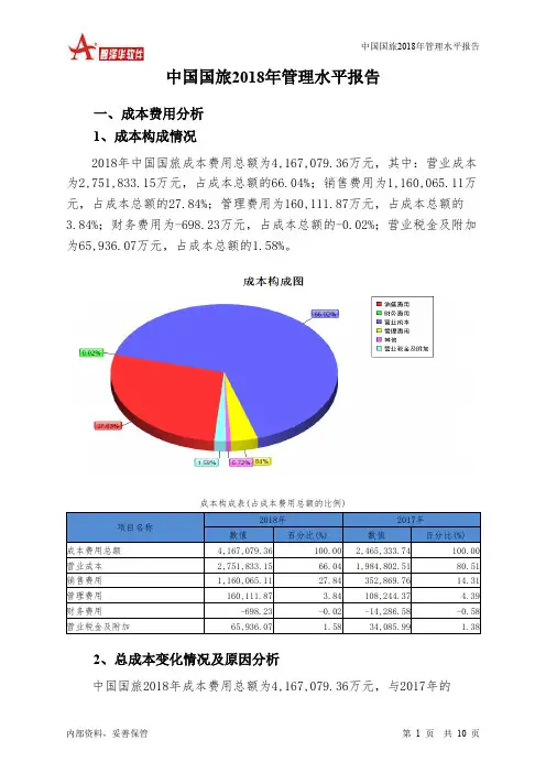中国国旅2018年管理水平报告-智泽华