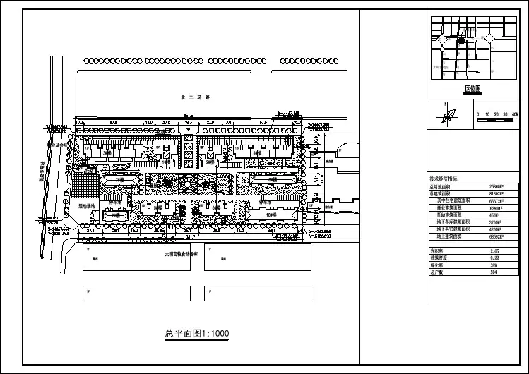 学校设计_某职业技术学院大平面CAD图