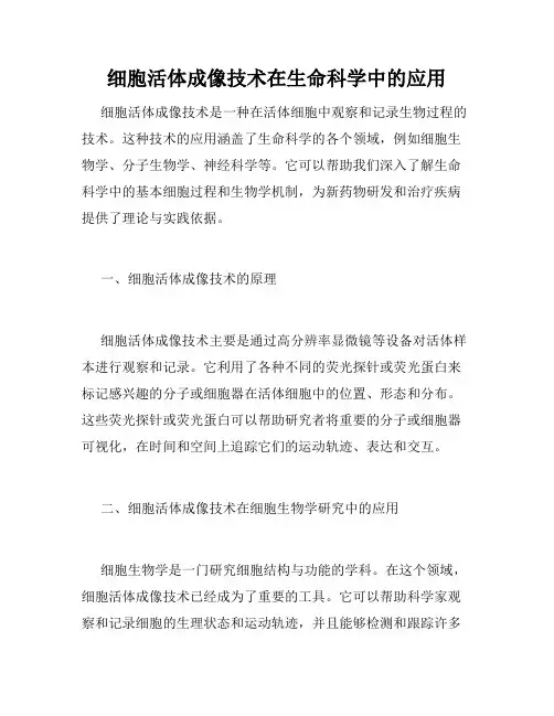 细胞活体成像技术在生命科学中的应用