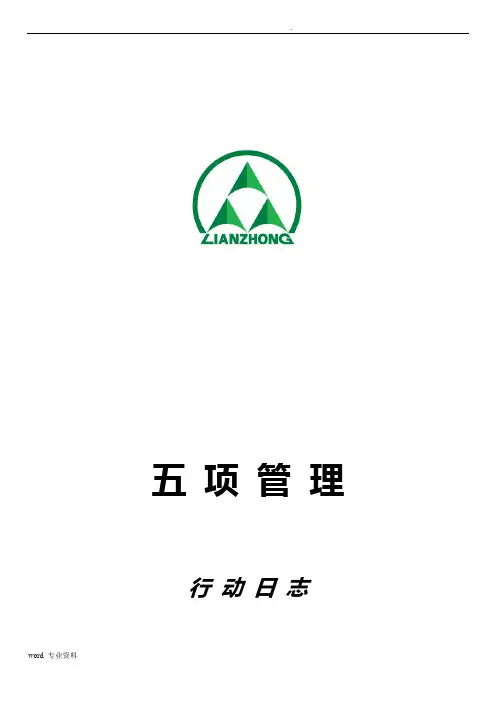 五项管理(行动日志样本)