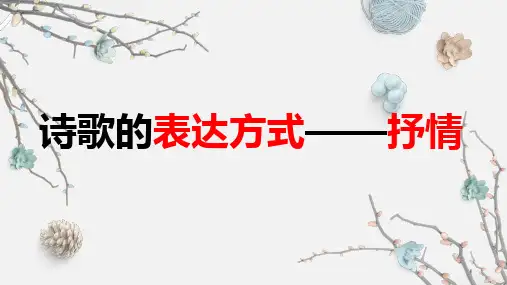 诗歌表达方式—抒情课件
