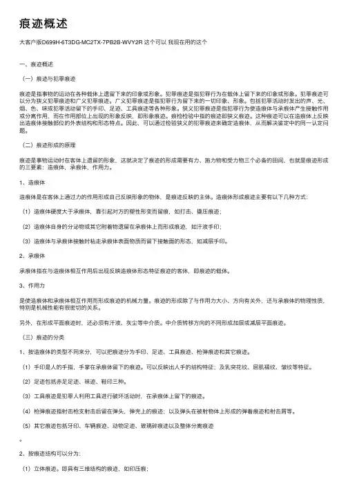 痕迹概述——精选推荐