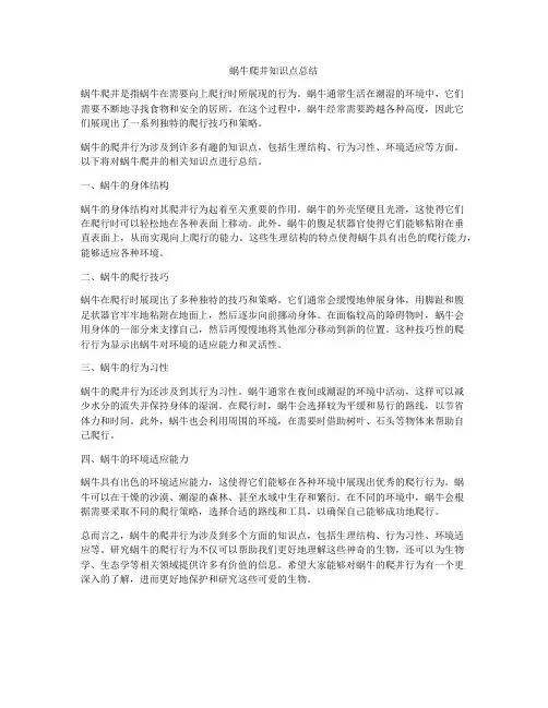 蜗牛爬井知识点总结