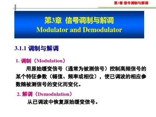 第3章测控电路 信号调制与解调