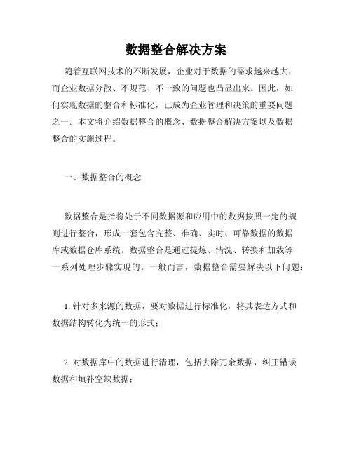 数据整合解决方案