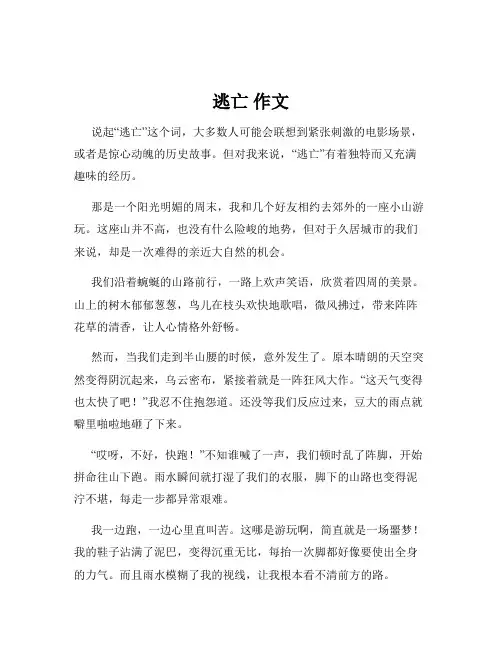 逃亡 作文