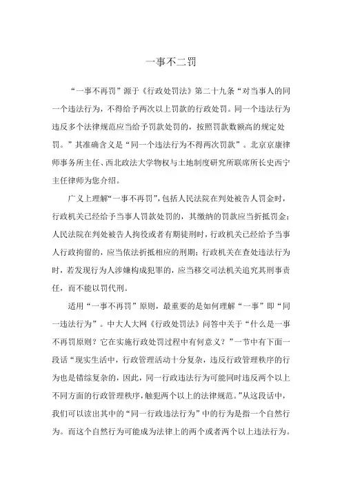 一事不二罚