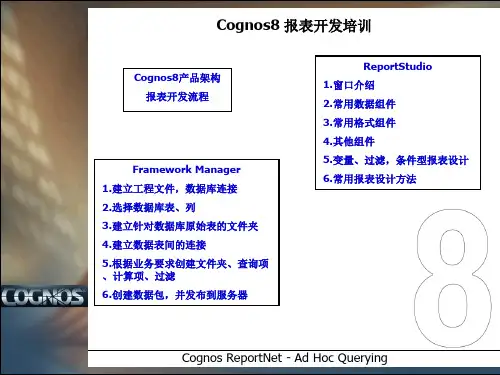 最新Cognos8报表开发