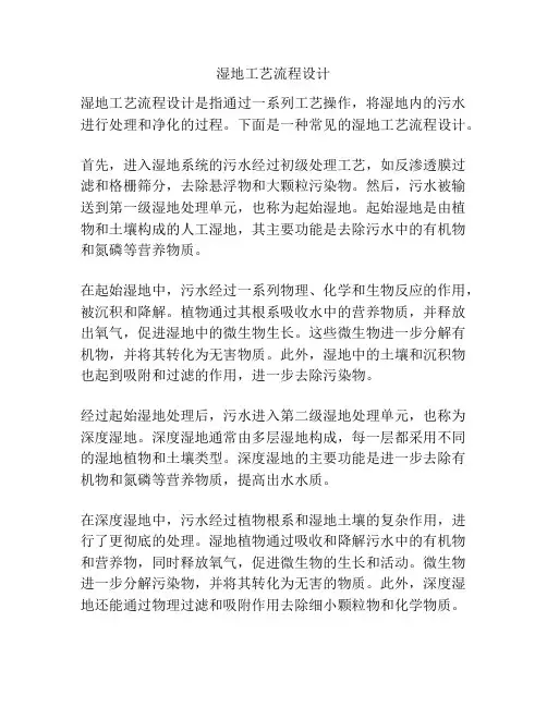 湿地工艺流程设计