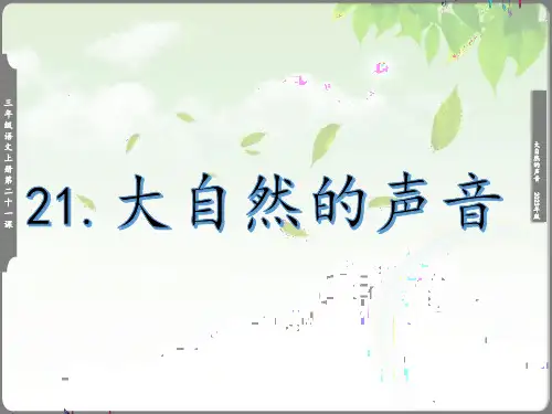 21《 大自然的声音》 课件(共30张PPT)