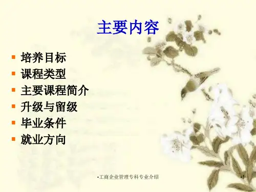 工商企业管理专科专业介绍课件