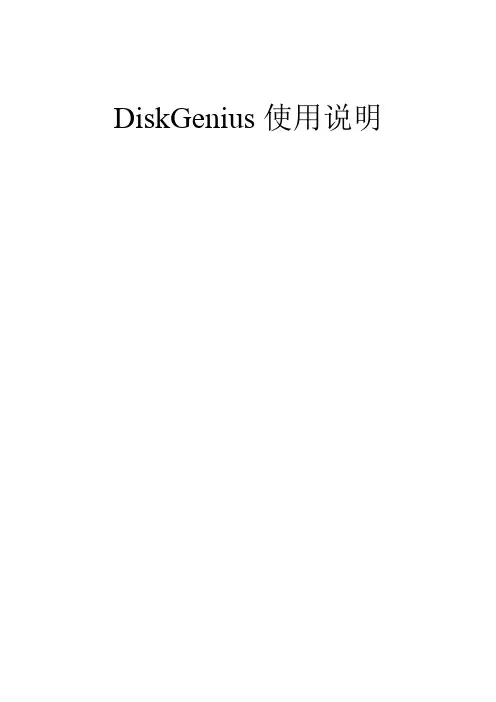 DiskGenius软件说明