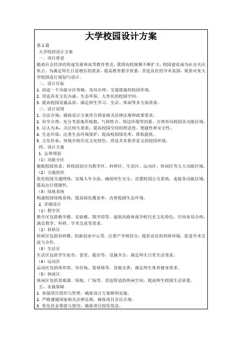 大学校园设计方案