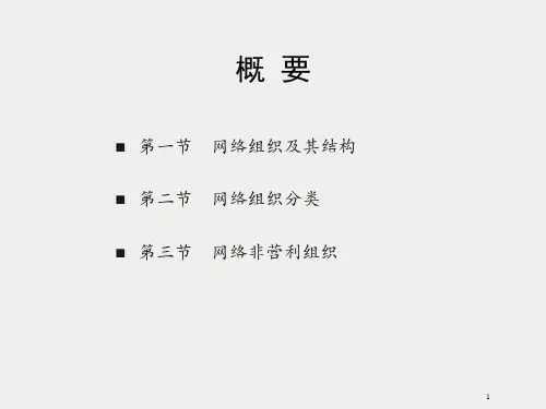 网络社会学课件第五章网络中的社会组织
