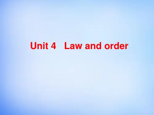 2015年高中英语 Unit4 Law and order Grammar and usage课件 牛津译林版选修10