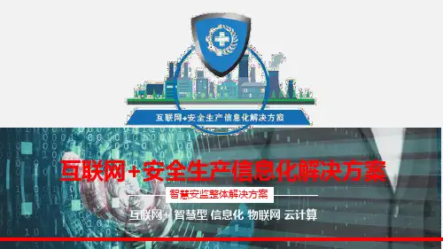 互联网+安全生产监管监测大数据平台互联网+安全生产信息化解决方案(智慧安监整体解决方案)