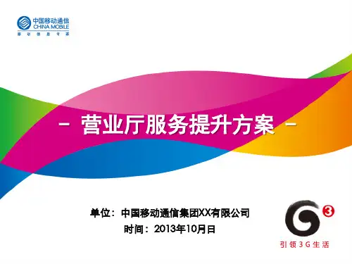 中国移动营业厅服务能力提升方案(精简)