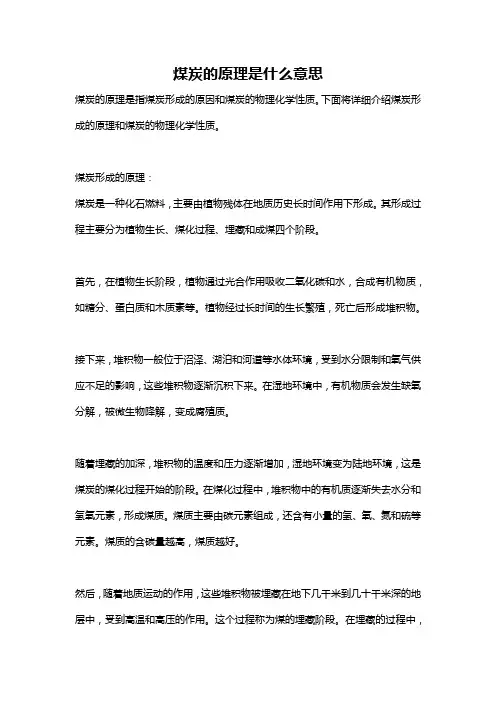 煤炭的原理是什么意思