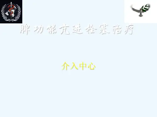 脾功能亢进的栓塞治疗