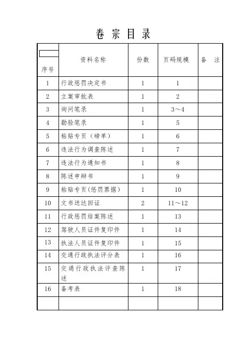 交通行政处罚案卷范本超限一般之欧阳术创编