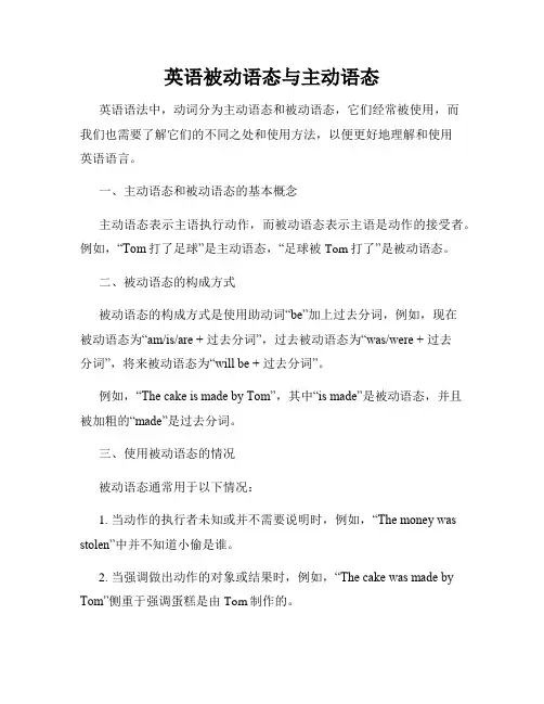英语被动语态与主动语态