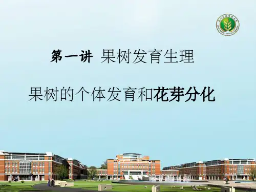 第一讲 果树的发育生理