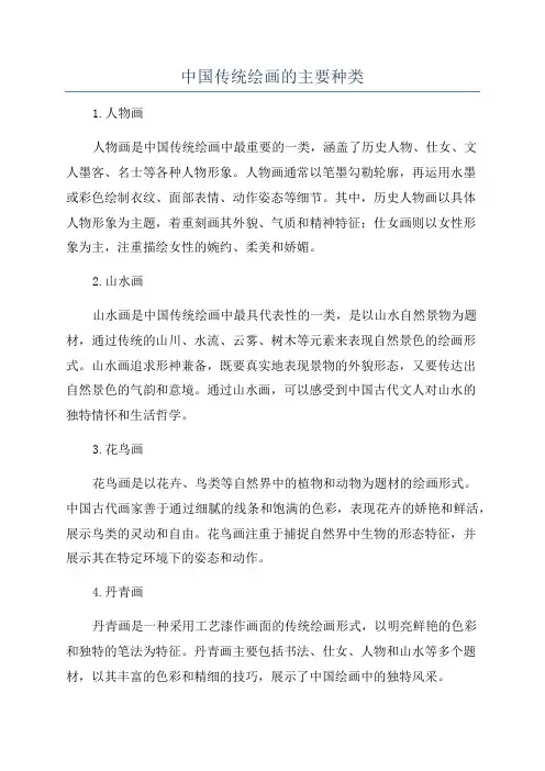 中国传统绘画的主要种类