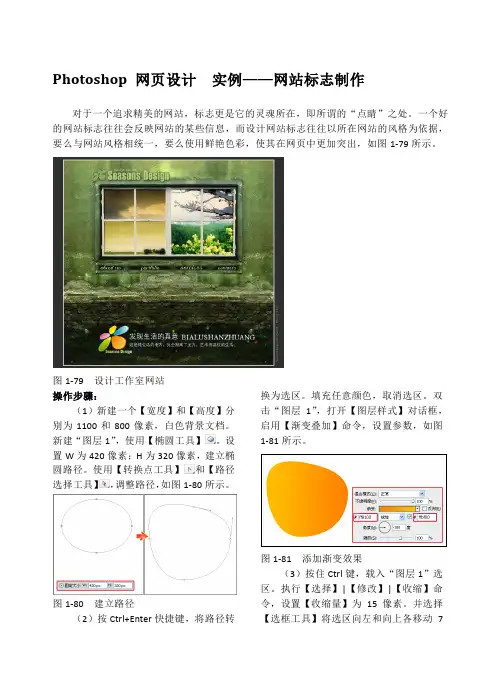 Photoshop 网页设计  实例——网站标志制作