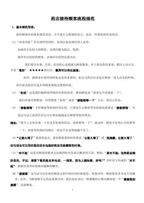 药店接待顾客流程规范(OK)