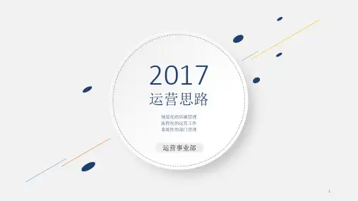 店铺的运营方案ppt课件