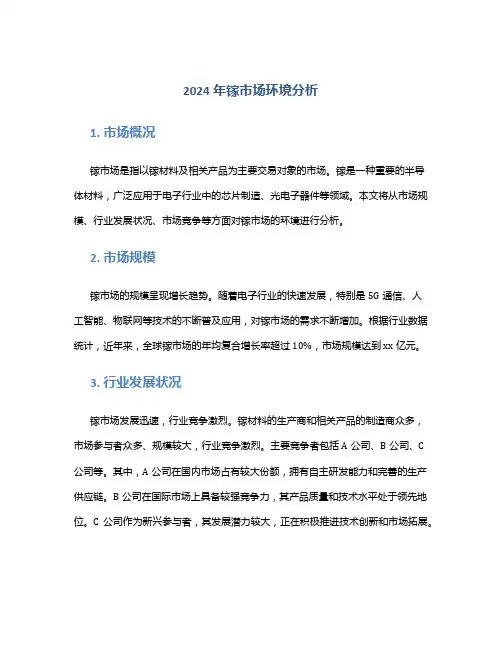 2024年镓市场环境分析