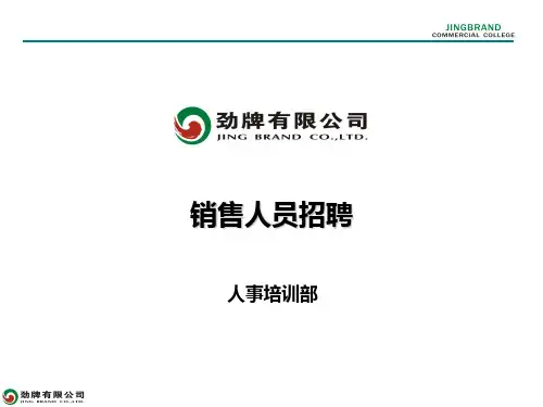 销售人员招聘ppt课件-PPT精选文档
