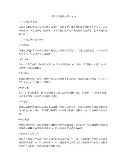 动画运动规律知识点总结