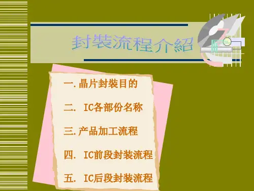 封装流程介绍