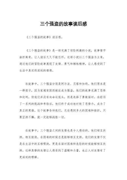 三个强盗的故事读后感