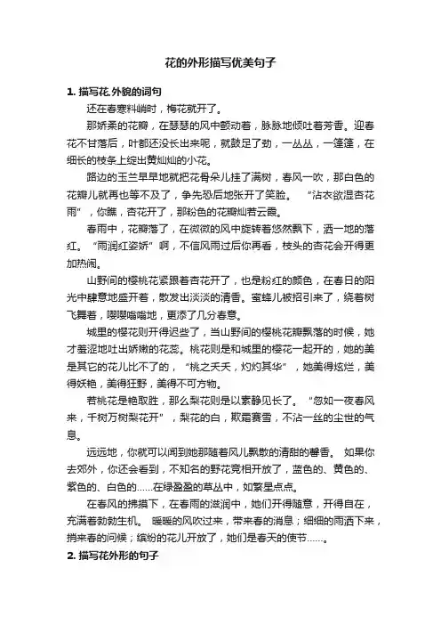 花的外形描写优美句子