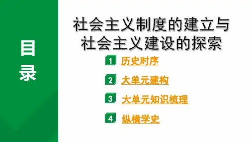 2024四川中考历史知识点研究复习专题 社会主义制度的建立与社会主义建设的探索 课件