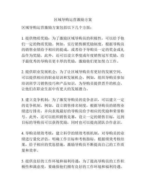 区域导购运营激励方案