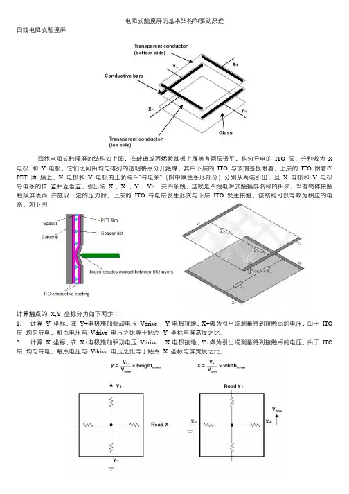 电阻式触摸屏的基本结构和驱动原理