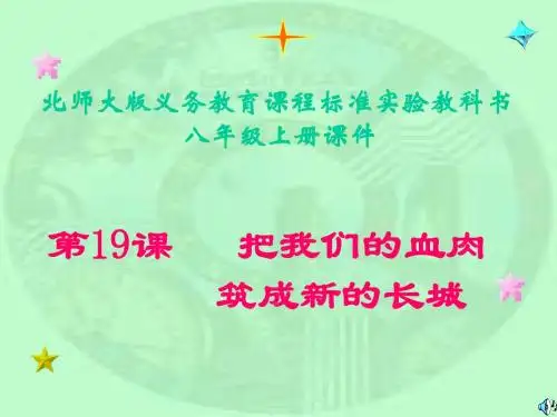 历史：第19课《把我们的血肉筑成新的长城》课件(北师大版八年级上)(2)
