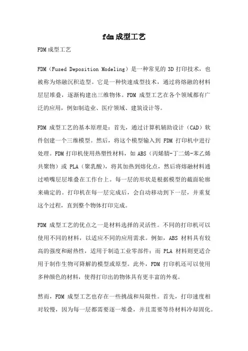 fdm成型工艺