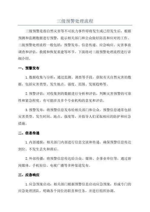 三级预警处理流程