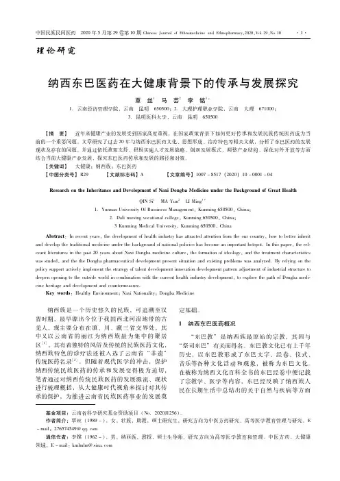 纳西东巴医药在大健康背景下的传承与发展探究