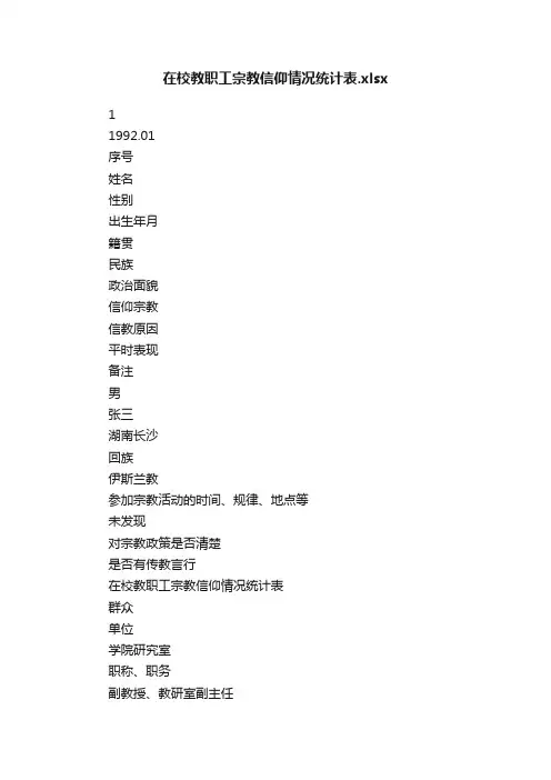 在校教职工宗教信仰情况统计表.xlsx