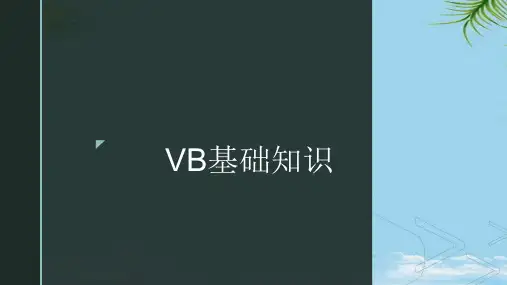 【精】VB基础知识
