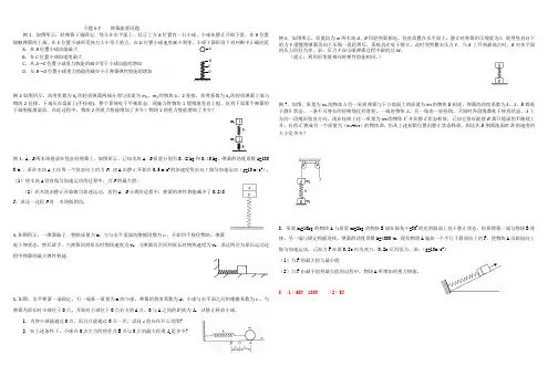 专题5-8--弹簧能量问题